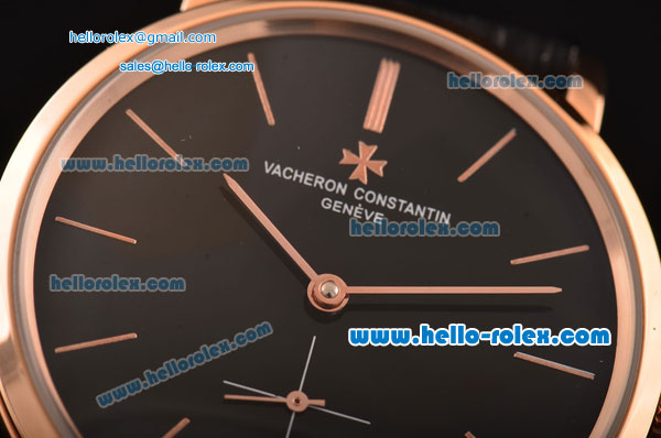 Vacheron Constantin Patrimony Automatic Rose Gold Case with Black Dial - Click Image to Close